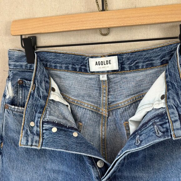 AGOLDE Riley High Rise Straight Crop Jeans in Frequency | Size 27 - Picture 14 of 16